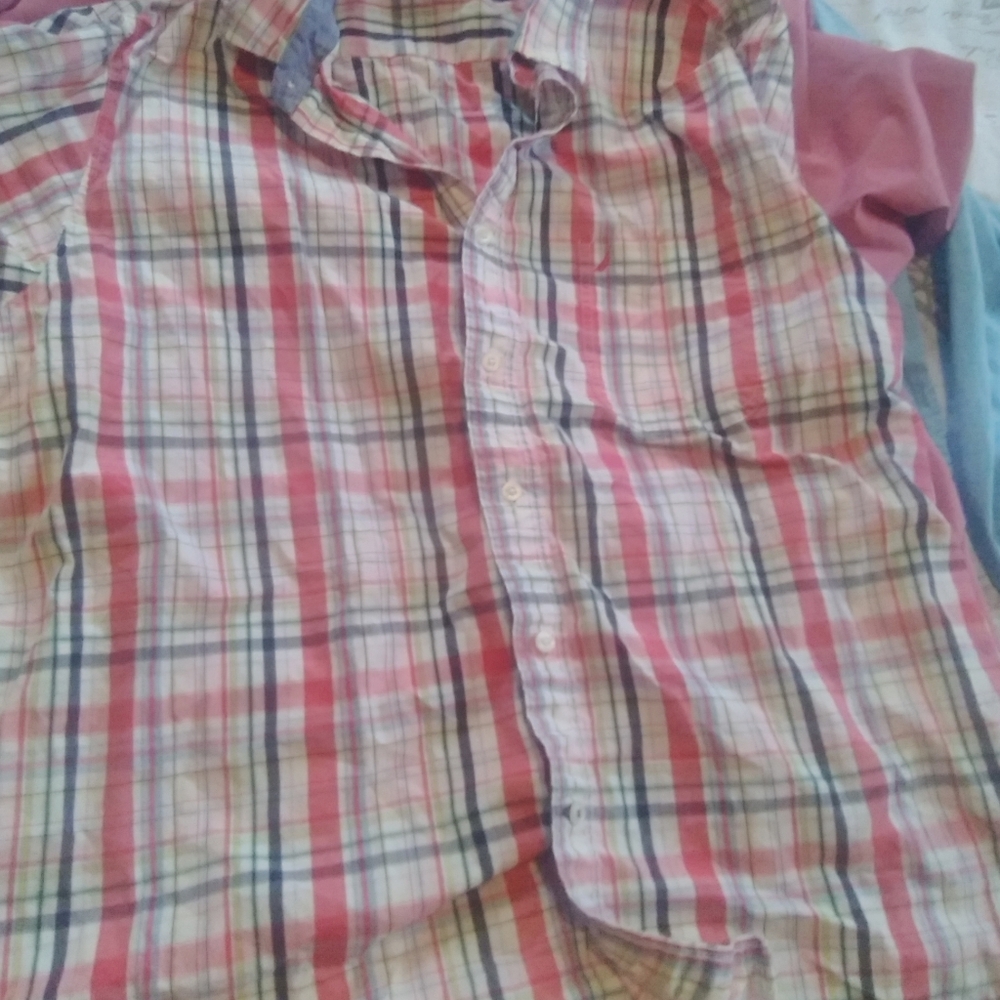 Plaid Kids Shirt L & XL Cash Only If You Can